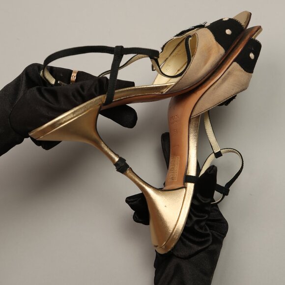 PRADA Gold Flower Sandals - Picture 13 of 13